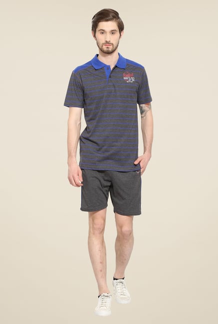 Duke Stardust Grey Striped Bermuda Set Duke Stardust Grey Striped Bermuda Set