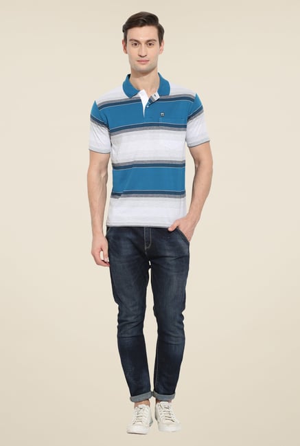 Duke Stardust Blue & Off White Striped T-shirt Duke Stardust Blue & Off White Striped T-shirt