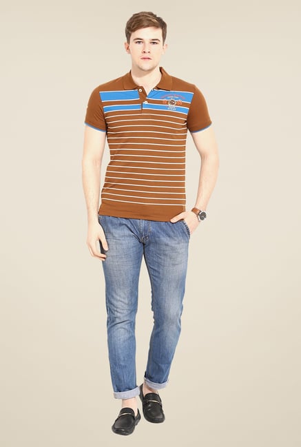 Duke Stardust Brown Striped T-shirt Duke Stardust Brown Striped T-shirt