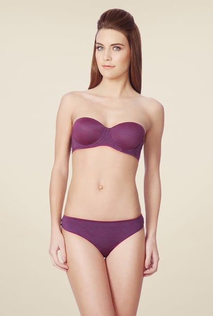 Amante Purple Padded Under Wired Bra Amante Purple Padded Under Wired Bra