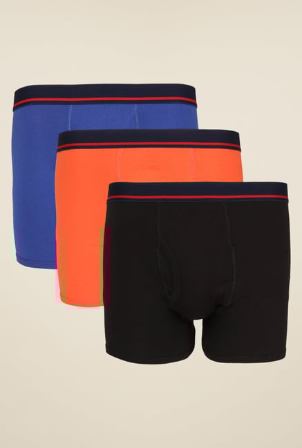 Yepme Blue, Orange & Black Rex Trunks (Pack Of 3) Yepme Blue, Orange & Black Rex Trunks (Pack Of 3)