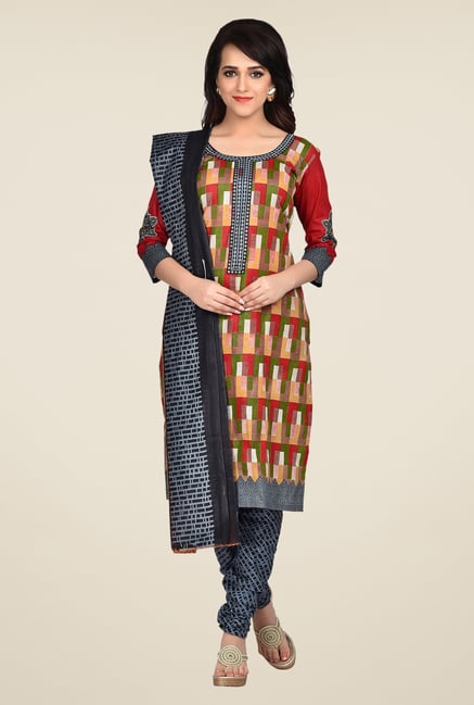 Shonaya Multicolor Printed Dress Material Shonaya Multicolor Printed Dress Material