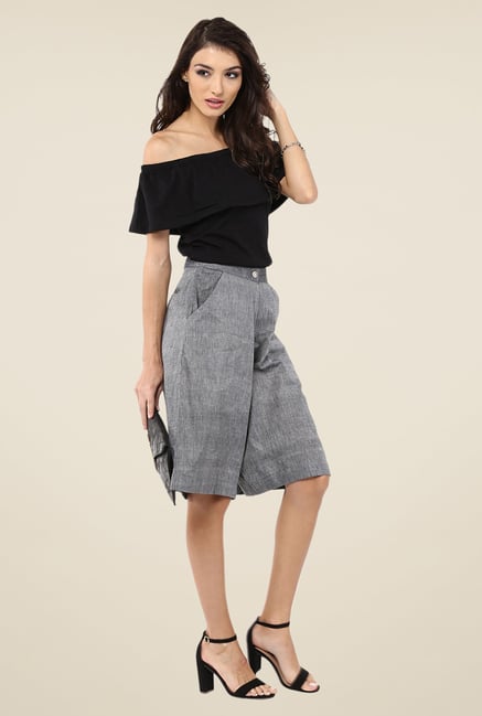 Yepme Grey Ellyse Culottes Yepme Grey Ellyse Culottes