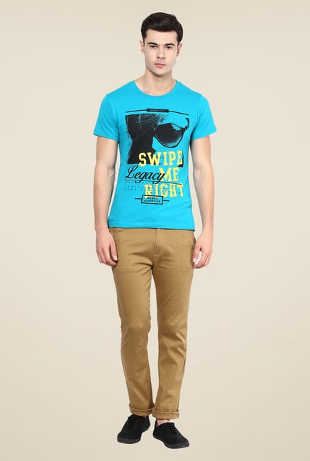 Yepme Khaki Alvin Printed Pants Yepme Khaki Alvin Printed Pants