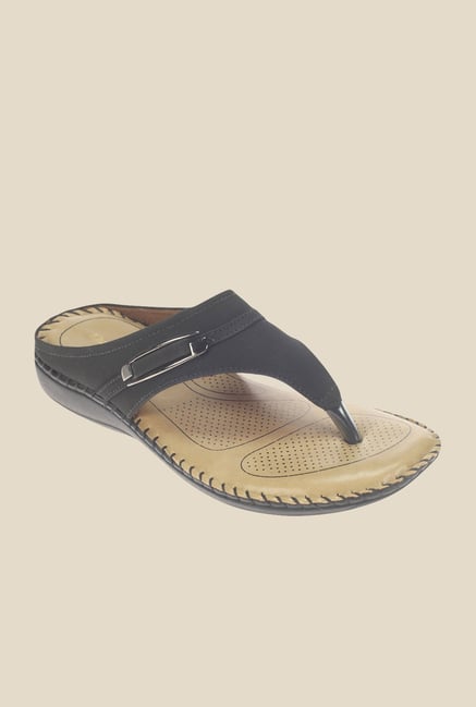 Khadim's Black Thong Sandals Khadim's Black Thong Sandals