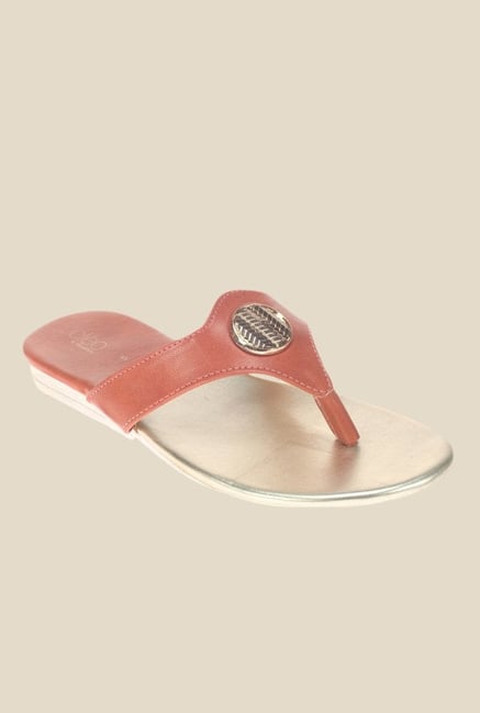 Khadim's Cleo Tan Thong Sandals Khadim's Cleo Tan Thong Sandals