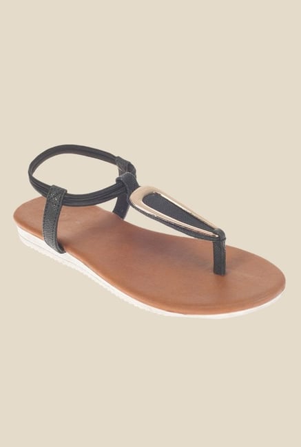Khadim's Cleo Black Sling Back Sandals Khadim's Cleo Black Sling Back Sandals