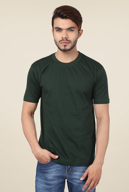 Weardo Dark Green Crew T Shirt Weardo Dark Green Crew T Shirt