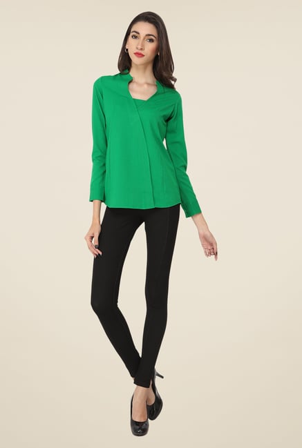 Soie Green Solid Top Soie Green Solid Top