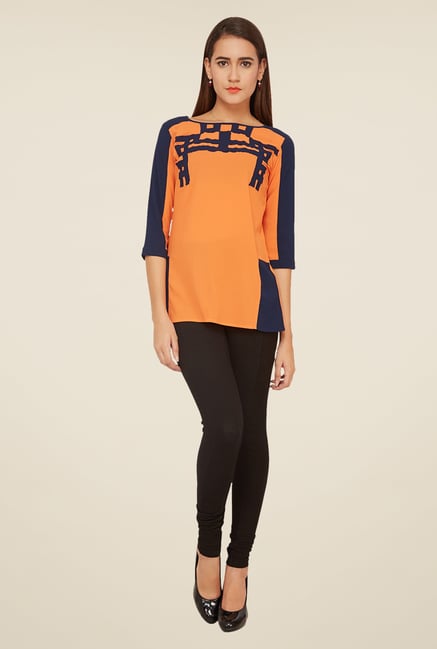 Soie Orange Solid Top Soie Orange Solid Top