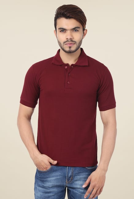Weardo Maroon Polo T Shirt Weardo Maroon Polo T Shirt