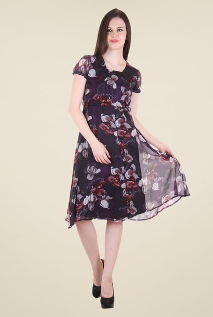 Hotberries Purple Printed Dress Hotberries Purple Printed Dress