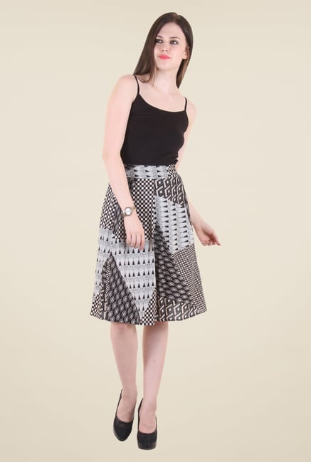 Hotberries Black Printed Skirt Hotberries Black Printed Skirt