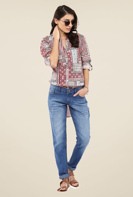Yepme Peach Emery Longline Shirt Yepme Peach Emery Longline Shirt