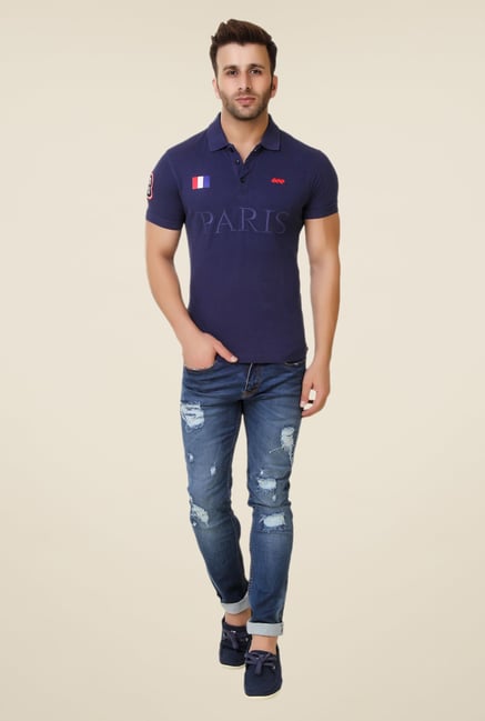 Spunk Navy City Polo T-shirt Spunk Navy City Polo T-shirt
