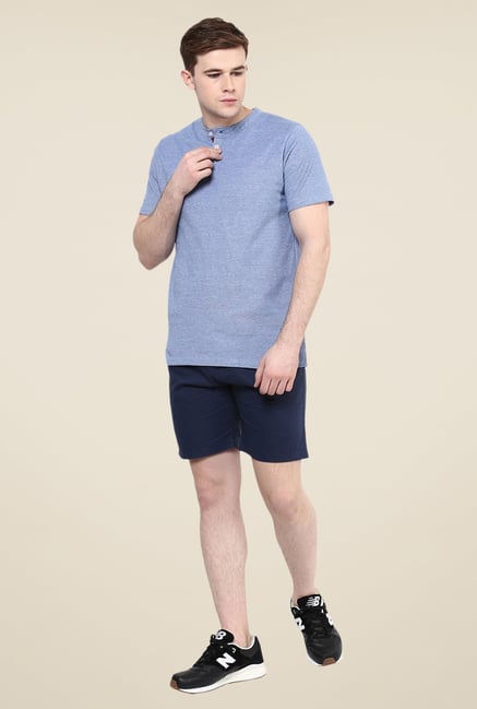 Yepme Navy Solid Greg Shorts Yepme Navy Solid Greg Shorts
