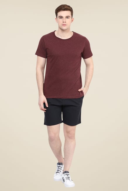 Yepme Black Solid Alan Shorts Yepme Black Solid Alan Shorts