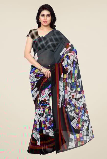 Shonaya Multicolor Printed Georgette Saree Shonaya Multicolor Printed Georgette Saree