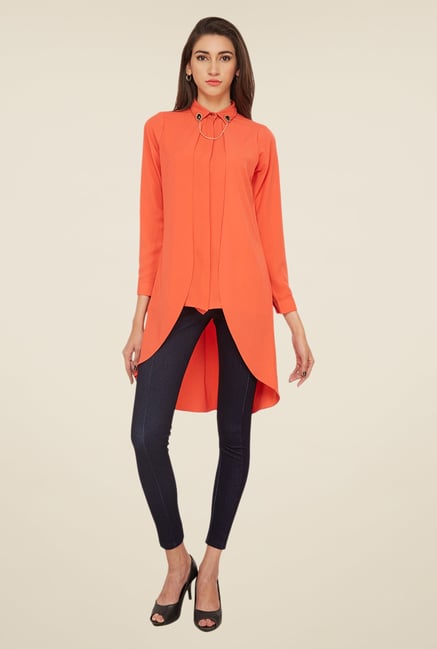 Soie Coral Solid Tunic Soie Coral Solid Tunic