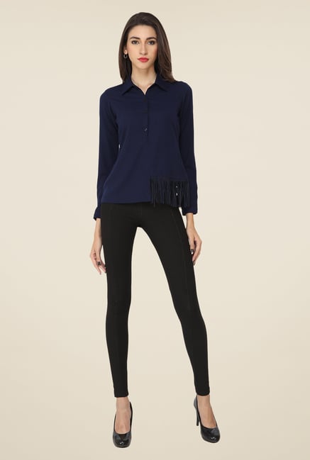 Soie Navy Solid Top Soie Navy Solid Top