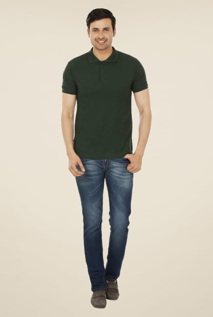 Weardo Dark Green Polo T Shirt Weardo Dark Green Polo T Shirt
