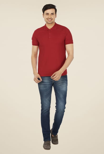 Weardo Red Polo T Shirt Weardo Red Polo T Shirt