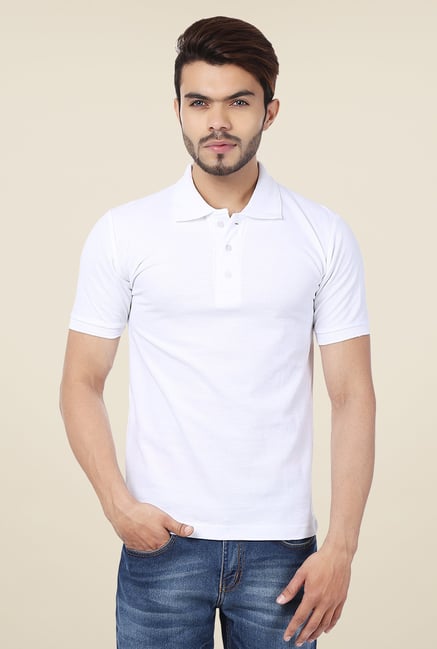 Weardo White Polo T Shirt Weardo White Polo T Shirt