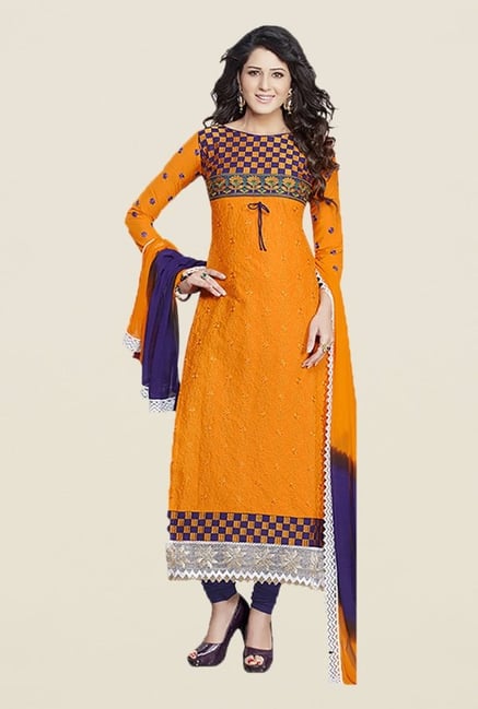 Ishin Yellow & Navy Embroidered Unstitched Dress Material Ishin Yellow & Navy Embroidered Unstitched Dress Material