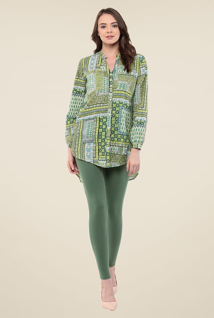 Yepme Green Tracey Essential Leggings Yepme Green Tracey Essential Leggings