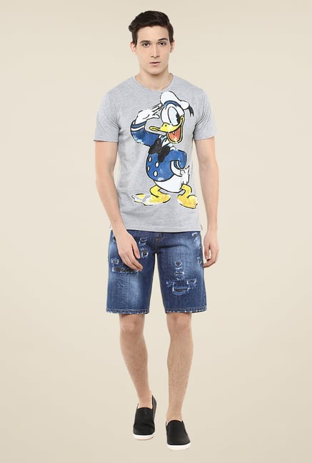 Yepme Blue Douges Medium Wash Denim Shorts Yepme Blue Douges Medium Wash Denim Shorts