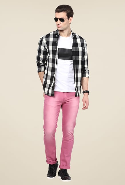 Yepme Pink Rofler Drill Jeans Yepme Pink Rofler Drill Jeans