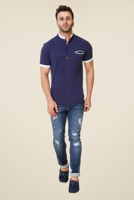 Spunk Navy Pu Patch T-shirt Spunk Navy Pu Patch T-shirt