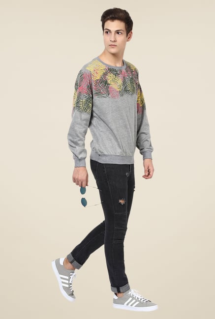 Yepme Grey Bruce Sweatshirt Yepme Grey Bruce Sweatshirt
