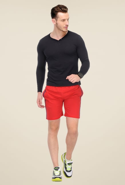 Yepme Red Solid Campbell Shorts Yepme Red Solid Campbell Shorts