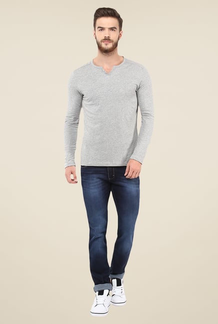 celio* Grey Textured T Shirt celio* Grey Textured T Shirt