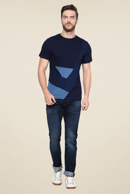 celio* Indigo Printed T Shirt celio* Indigo Printed T Shirt