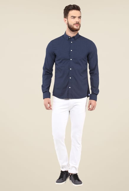 celio* Navy Printed Shirt celio* Navy Printed Shirt