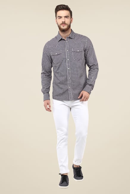 celio* Navy Checks Shirt celio* Navy Checks Shirt