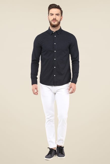 celio* Navy Printed Shirt celio* Navy Printed Shirt