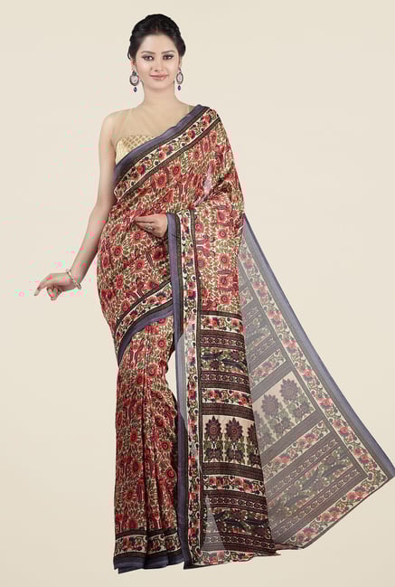 Jashn Multicolor Floral Print Saree Jashn Multicolor Floral Print Saree