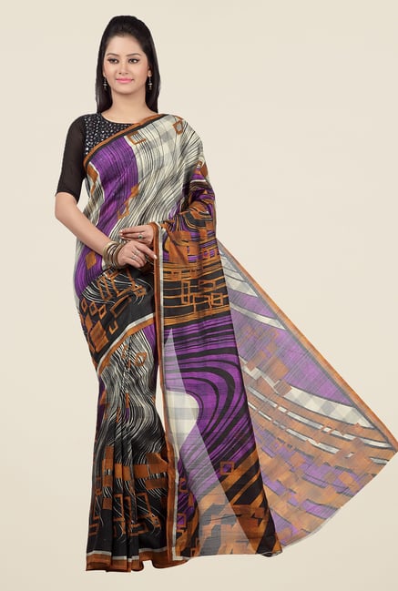 Jashn Multicolor Geometric Print Saree Jashn Multicolor Geometric Print Saree