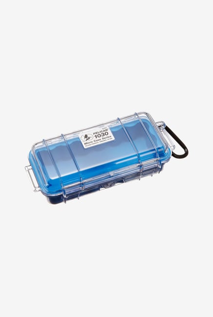 Pelican Micro Case with Clear Lid and Carabineer (Blue) Pelican Micro Case with Clear Lid and Carabineer (Blue)