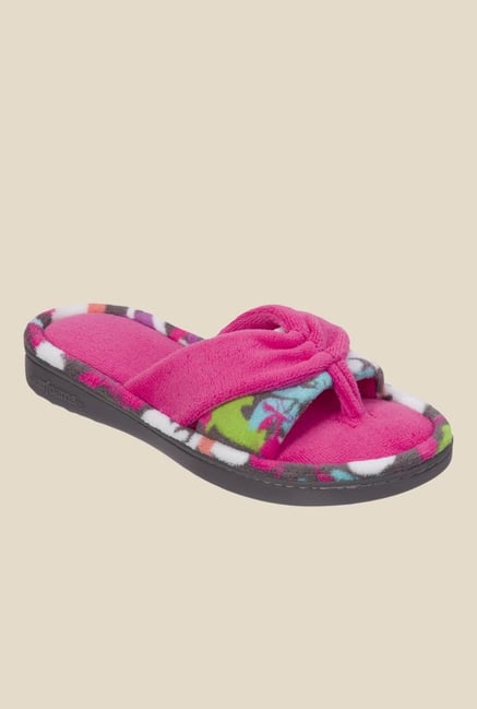 Dearfoams Two-Piece Pink Thong Sandals Dearfoams Two-Piece Pink Thong Sandals