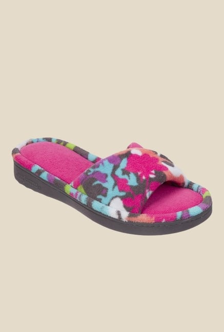Dearfoams Twist Pink & Turquoise Casual Sandals Dearfoams Twist Pink & Turquoise Casual Sandals