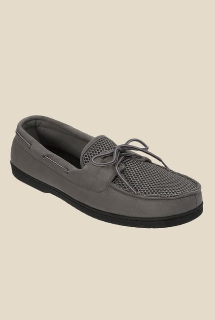 Dearfoams Grey Boat Shoes Dearfoams Grey Boat Shoes