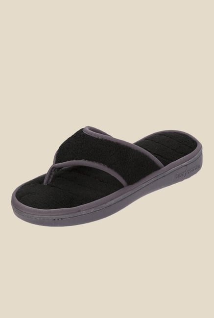Dearfoams Black Thong Sandals Dearfoams Black Thong Sandals