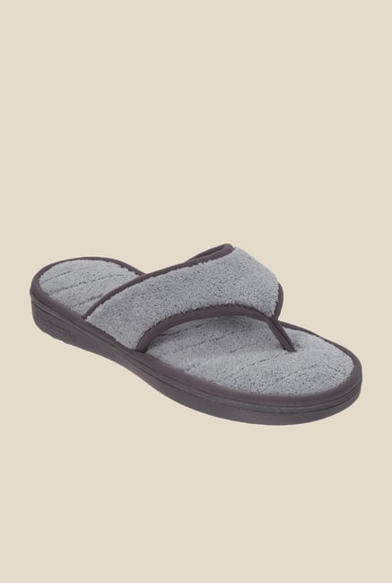 Dearfoams Grey Thong Sandals Dearfoams Grey Thong Sandals