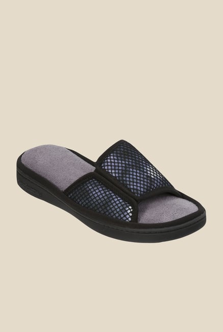 Dearfoams Active Black Casual Sandals Dearfoams Active Black Casual Sandals