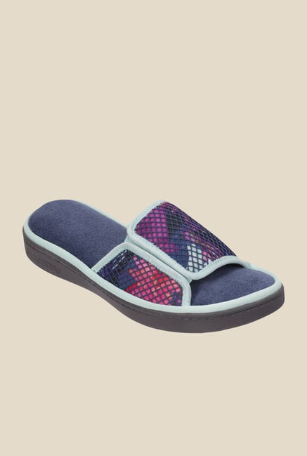 Dearfoams Active Navy & Purple Casual Sandals Dearfoams Active Navy & Purple Casual Sandals