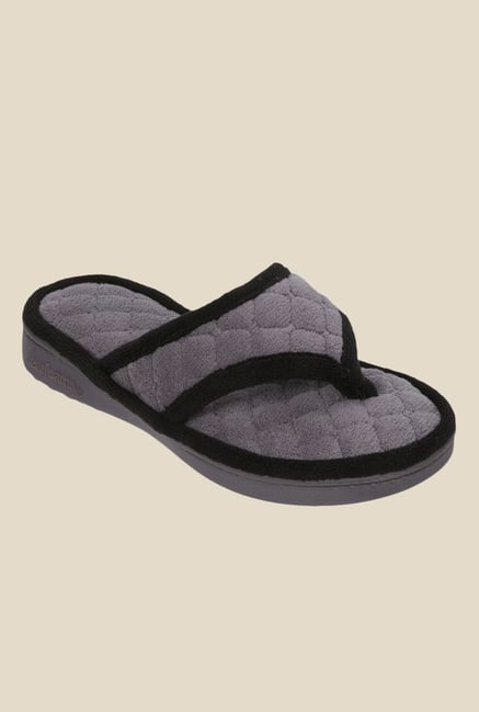 Dearfoams Grey Thong Sandals Dearfoams Grey Thong Sandals